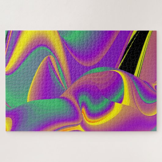 Die Magie der Farben Abstrakt 3D-Rainbowart Puzzle (Horizontal)