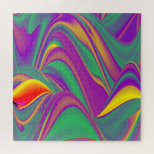 Die Magie der Farben Abstrakt 3D-Rainbowart Puzzle