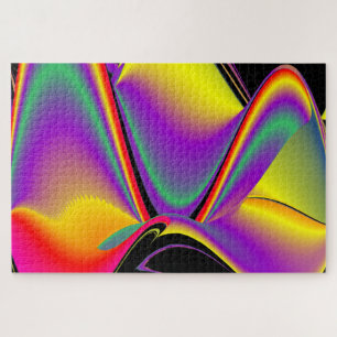 Die Magie der Farben Abstrakt 3D-Rainbowart Puzzle