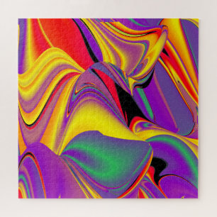 Die Magie der Farben Abstrakt 3D-Rainbowart Puzzle