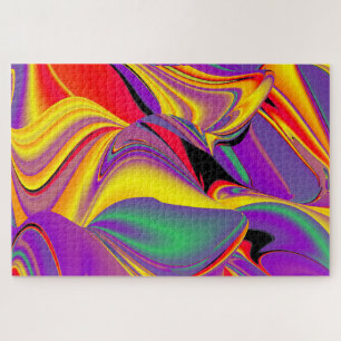 Die Magie der Farben Abstrakt 3D-Rainbowart Puzzle