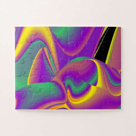 Die Magie der Farben Abstrakt 3D-Rainbowart Puzzle (Horizontal)
