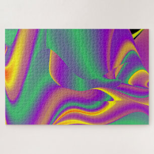 Die Magie der Farben Abstrakt 3D-Rainbowart Puzzle