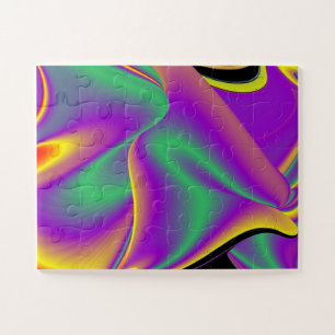 Die Magie der Farben Abstrakt 3D-Rainbowart Puzzle