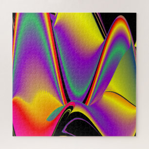 Die Magie der Farben Abstrakt 3D-Rainbowart Puzzle