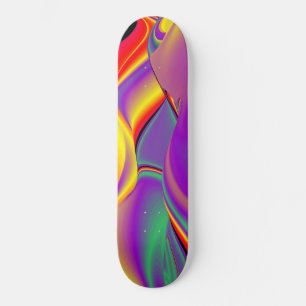 Die Magie der Farben , Abstrakter 3D-Rainbowart Skateboard