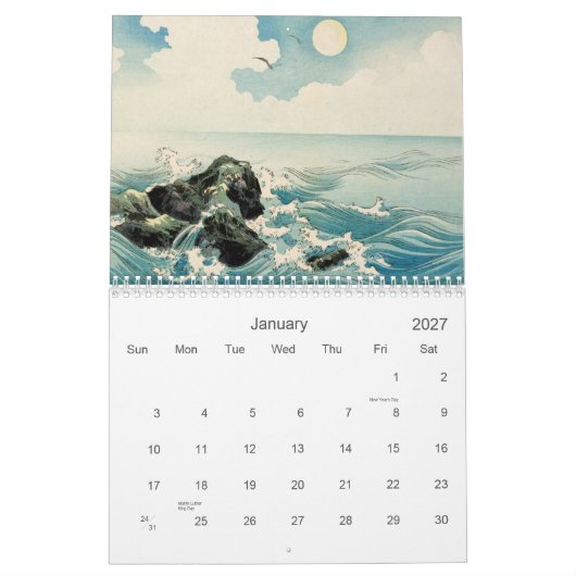 Die Magie der japanischen Holzschnitte Kalender (Jan 2027)
