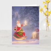 Die Magie der Weihnachten endet nie Karte (Gelbe Blume)