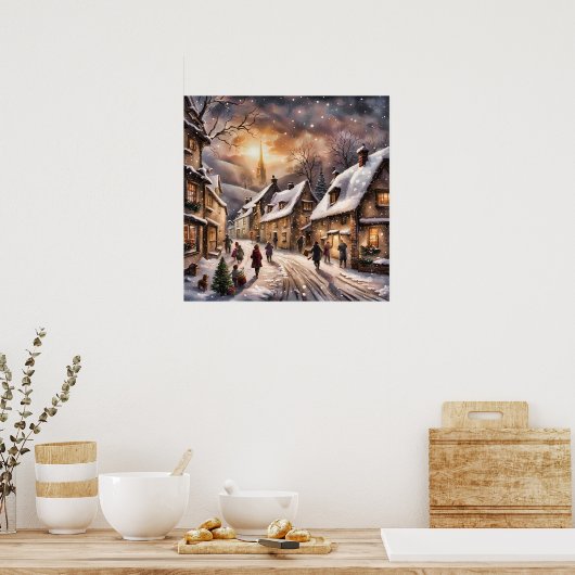 Die Magie der Weihnachten wird lebendig Poster (Küche)