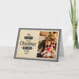 Die Magie der Weihnachtszeit endet nie Personalisi Karte