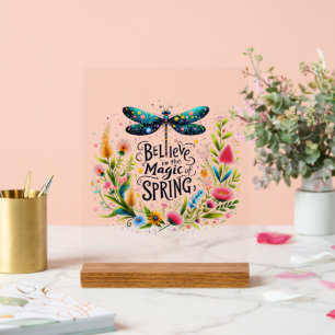 Die Magie des Frühlings floral Acrylschild