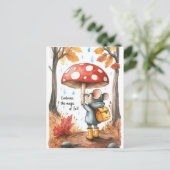 Die Magie des Herbstes/Herbstes einprägen Postkarte (Stehend Vorderseite)