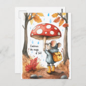 Die Magie des Herbstes/Herbstes einprägen Postkarte (Vorne/Hinten)