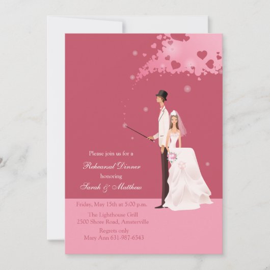 Die Magie des Liebe-Proben-Abendessen-Party Einladung (Vorderseite)