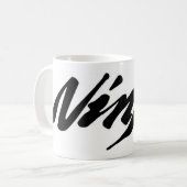 "Die Magie des Morgens: Sich mit unserem Glück den Kaffeetasse (Vorderseite Links)