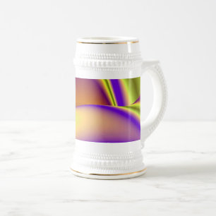 Die Magie des Sommers , Abstrakte 3D-Kunst Bierglas