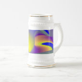 Die Magie des Sommers , Abstrakte 3D-Kunst Bierglas (VorderseiteRechts)