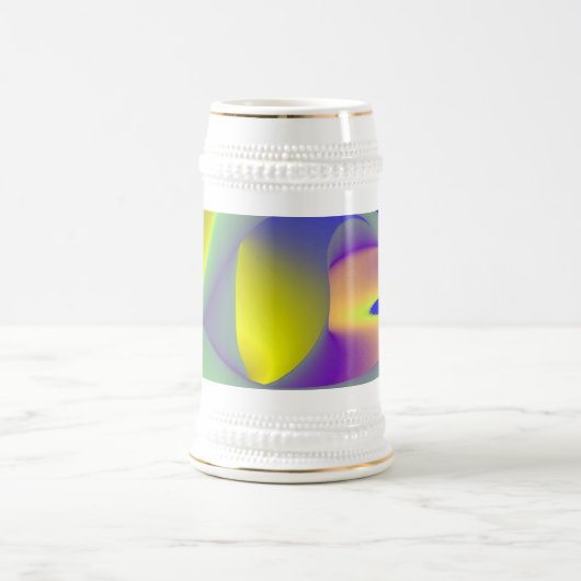 Die Magie des Sommers , Abstrakte 3D-Kunst Bierglas (Mittel)