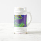 Die Magie des Sommers , Abstrakte 3D-Kunst Bierglas (VorderseiteRechts)