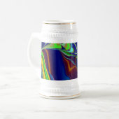 Die Magie des Sommers , Abstrakte 3D-Kunst Bierglas (Vorderseite Links)