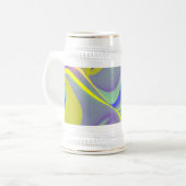 Die Magie des Sommers , Abstrakte 3D-Kunst Bierglas (Vorderseite Links)