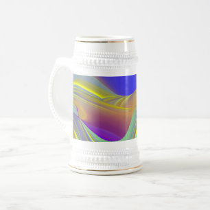 Die Magie des Sommers , Abstrakte 3D-Kunst Bierglas