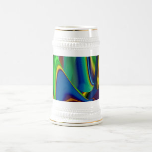 Die Magie des Sommers , Abstrakte 3D-Kunst Bierglas