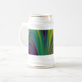 Die Magie des Sommers , Abstrakte 3D-Kunst Bierglas (Vorderseite Links)