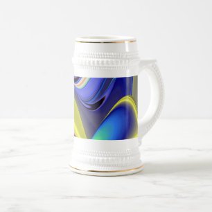 Die Magie des Sommers , Abstrakte 3D-Kunst Bierglas
