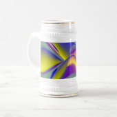 Die Magie des Sommers , Abstrakte 3D-Kunst Bierglas (Vorderseite Links)