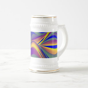 Die Magie des Sommers , Abstrakte 3D-Kunst Bierglas