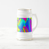 Die Magie des Sommers , Abstrakte 3D-Kunst Bierglas (VorderseiteRechts)