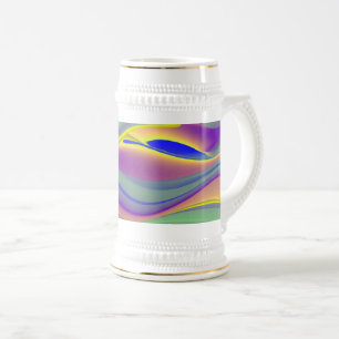 Die Magie des Sommers , Abstrakte 3D-Kunst Bierglas