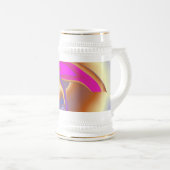 Die Magie des Sommers , Abstrakte 3D-Kunst Bierglas (VorderseiteRechts)