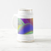 Die Magie des Sommers , Abstrakte 3D-Kunst Bierglas (Vorderseite Links)