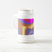 Die Magie des Sommers , Abstrakte 3D-Kunst Bierglas (Vorderseite Links)
