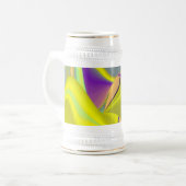 Die Magie des Sommers , Abstrakte 3D-Kunst Bierglas (Vorderseite Links)
