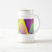 Die Magie des Sommers , Abstrakte 3D-Kunst Bierglas (VorderseiteRechts)