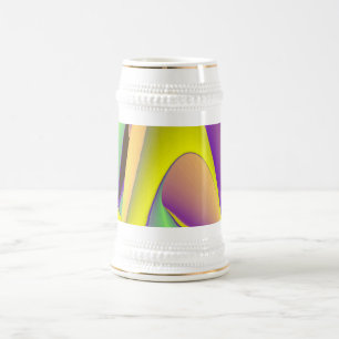 Die Magie des Sommers , Abstrakte 3D-Kunst Bierglas