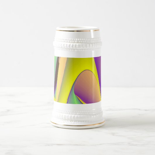 Die Magie des Sommers , Abstrakte 3D-Kunst Bierglas (Mittel)