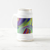 Die Magie des Sommers , Abstrakte 3D-Kunst Bierglas (Vorderseite Links)