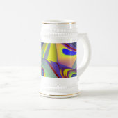 Die Magie des Sommers , Abstrakte 3D-Kunst Bierglas (VorderseiteRechts)