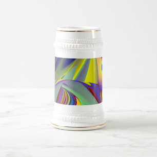Die Magie des Sommers , Abstrakte 3D-Kunst Bierglas