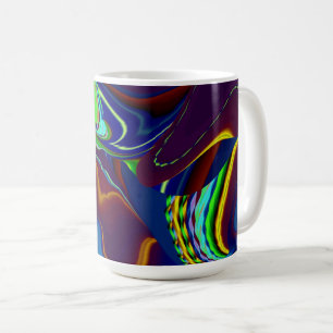 Die Magie des Sommers , Abstrakte 3D-Kunst Kaffeetasse