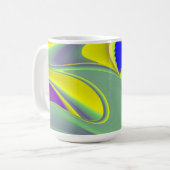Die Magie des Sommers , Abstrakte 3D-Kunst Kaffeetasse (Vorderseite Links)