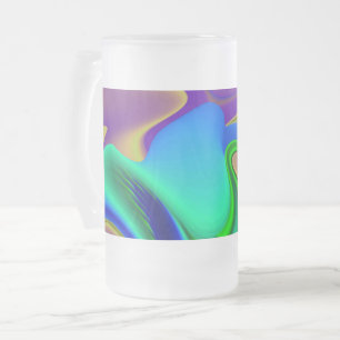 Die Magie des Sommers , Abstrakte 3D-Kunst Mattglas Bierglas