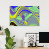 Die Magie des Sommers , Abstrakte 3D-Kunst Poster (Heimbüro)