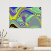 Die Magie des Sommers , Abstrakte 3D-Kunst Poster (Küche)