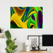 Die Magie des Sommers , Abstrakte 3D-Kunst Poster (Heimbüro)