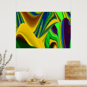 Die Magie des Sommers , Abstrakte 3D-Kunst Poster (Küche)